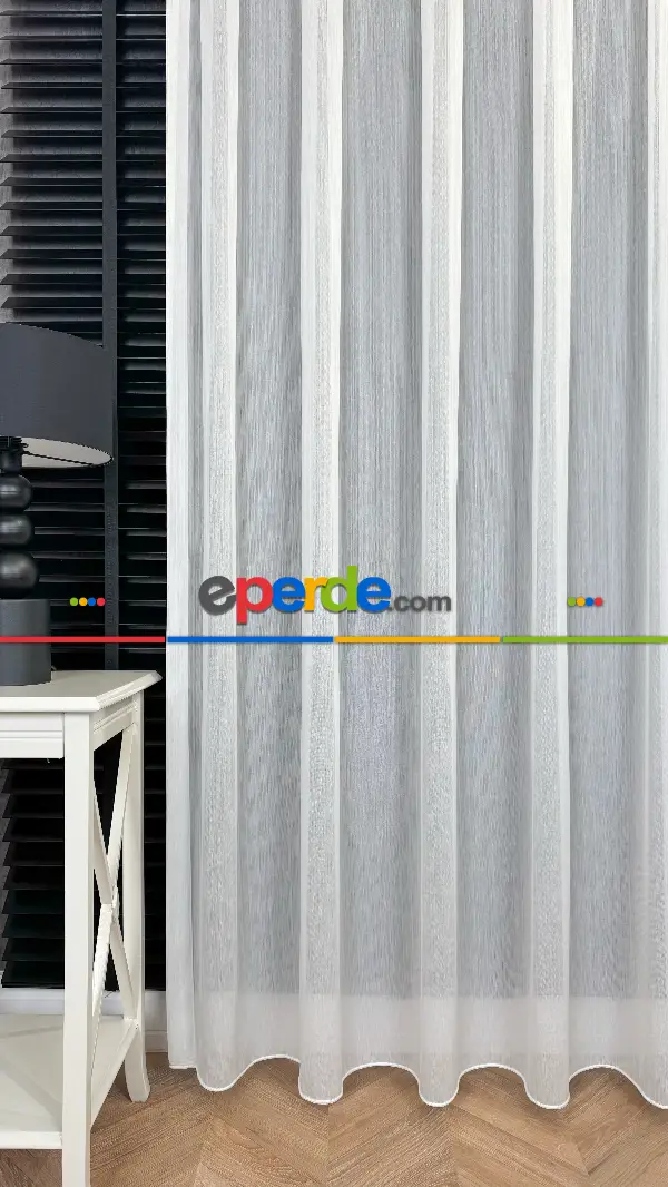 Ekru Bambu Tül Perde, Seyrek Pile