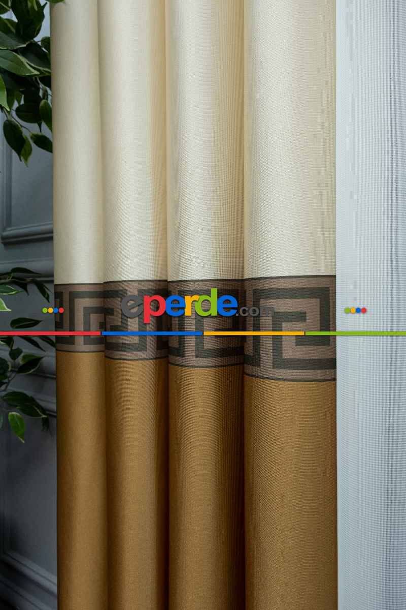 Yatak Odası - Lens Akıllı Dikey Tül Perde Versace-43- Çok Renkli 2