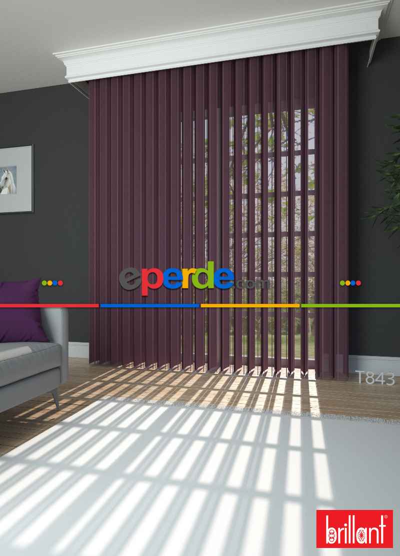 Brillant Akıllı Tül Perde Fuşya Renkli Tül Dikey Zebra Perde Düz 1. Kalite