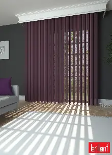 Brillant Akıllı Tül Perde Fuşya Renkli Tül Dikey Zebra Perde Düz 1. Kalite