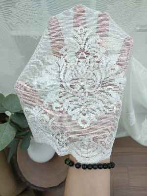 Tül Perde Ve Kruvaze Perde Serpme Damask Desenli - Ekru