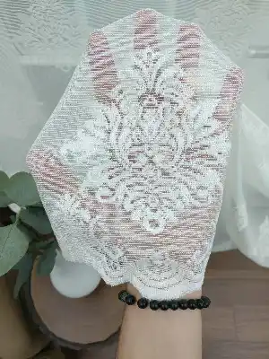 Tül Perde Ve Kruvaze Perde Serpme Damask Desenli - Ekru