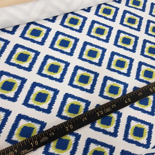 Salon - İkat Desenli Fon Perde Evm1503-4 Kumaşı Kalındır Duck Bezi Değildir-  Çok Renkli 2