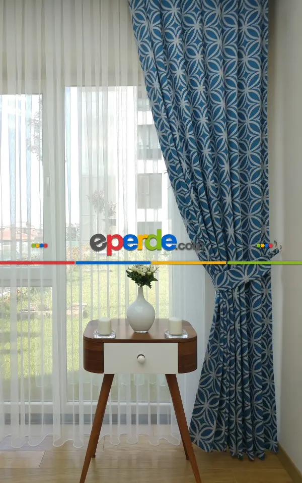 Düz Tül Perde - Ekru- Ekru - Kurşunlu Tül