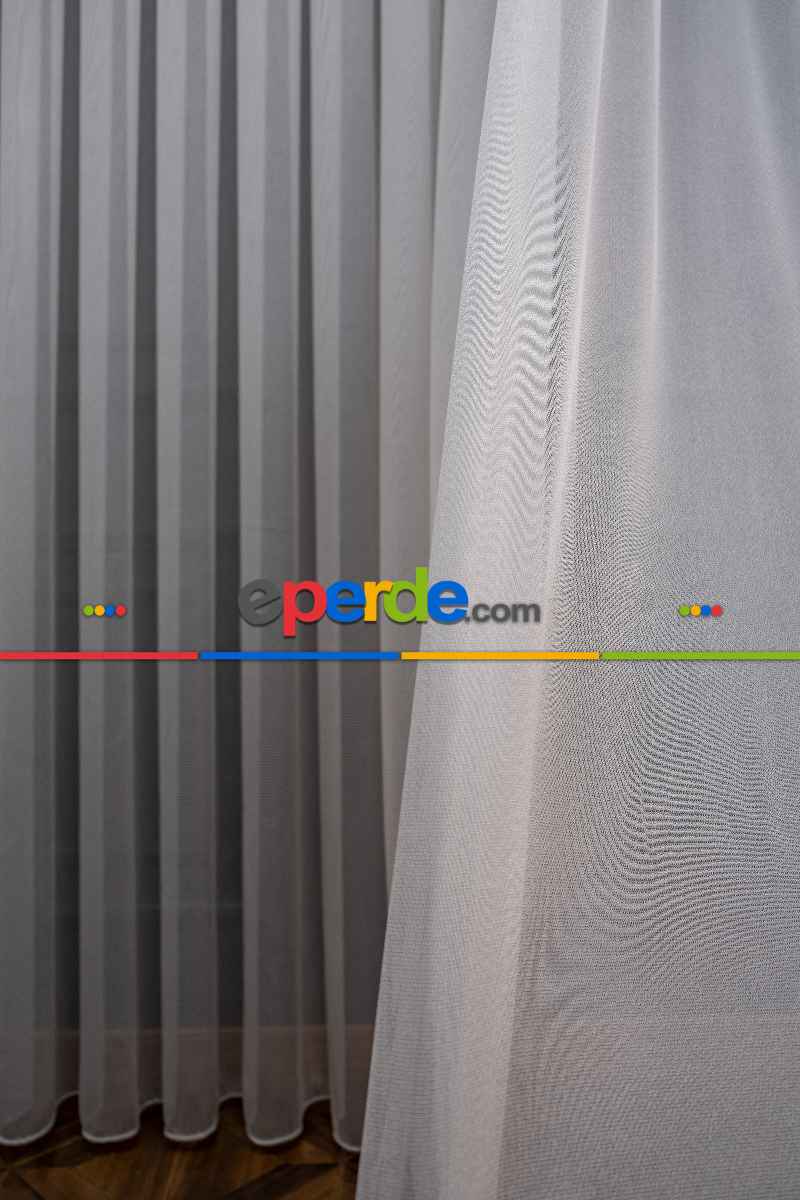 Mutfak - Gri Renk Monaliza Dökümlü Ütü İstemeyen Tül - İtinalı Dikiş Garantisi