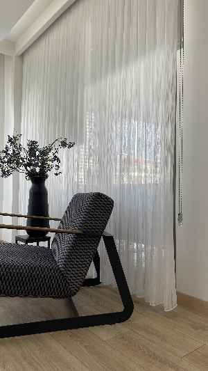 % 50 İndirimli Hazır Ölçü Düz Çizgili Tül - Ütü İstemez - Kurşunlu Tül