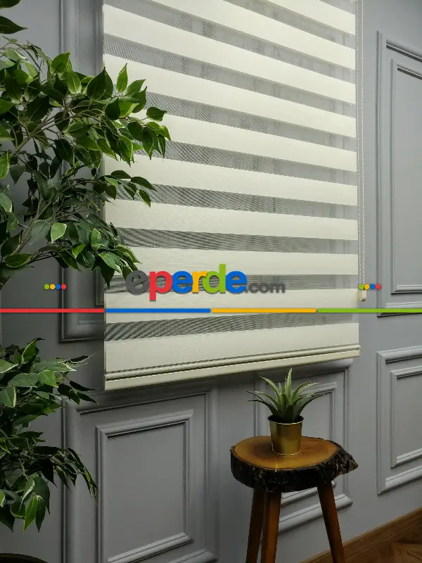 Salon Zebra Perde - 2021 Sezonu - Zebra Perde - Bambu Zebra Perde- Bej