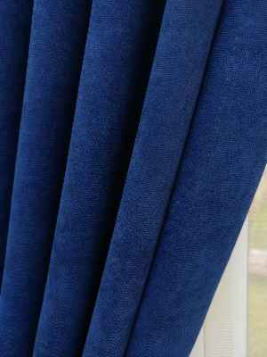 Salon Parlement Mavi Düz Sade Fon Perde Dökümlü (  Dökümlü Fon)- Saks Mavi