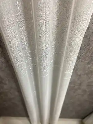 Düz Çizgili Bambu Tül Perde