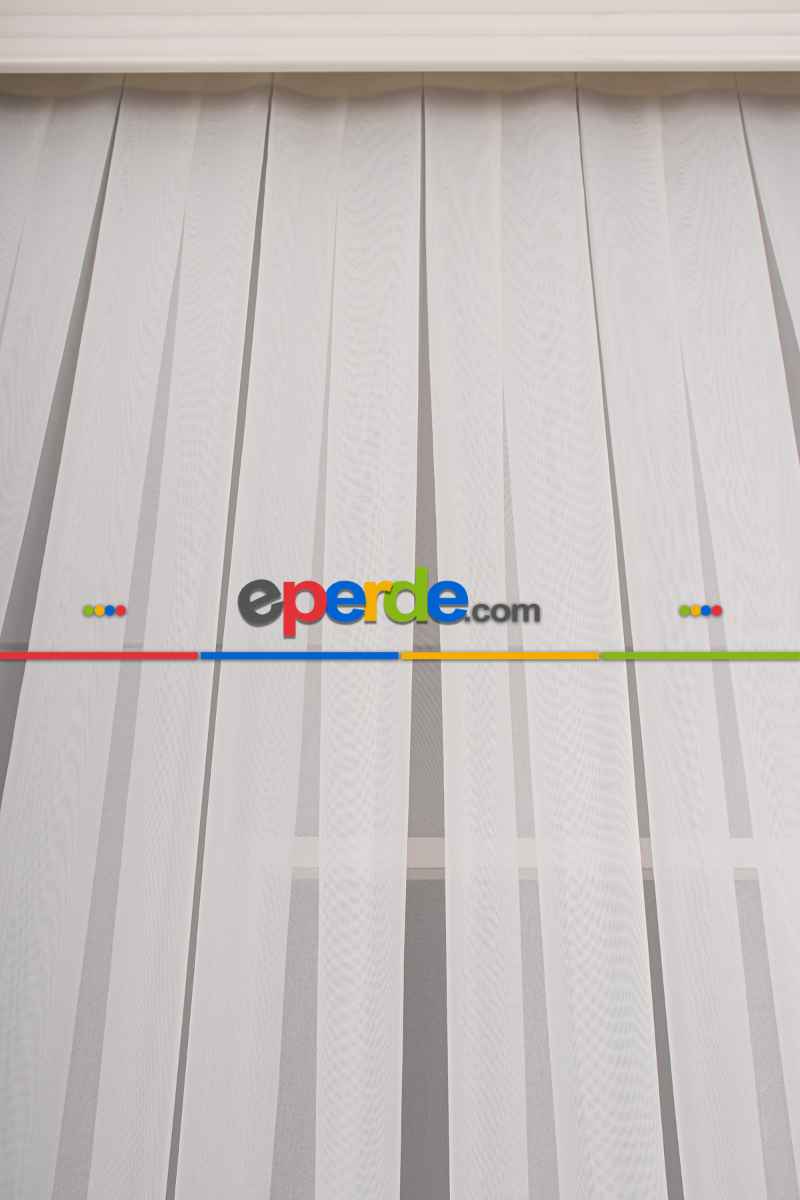 Yatak Odası - Zümrüt Düz Tül Perde (ekru Renk)- Ekru