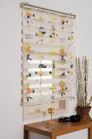 #üreticifirma %40 İndirimli!!! Fashion Desenli Zebra Perde- Sarı-turuncu