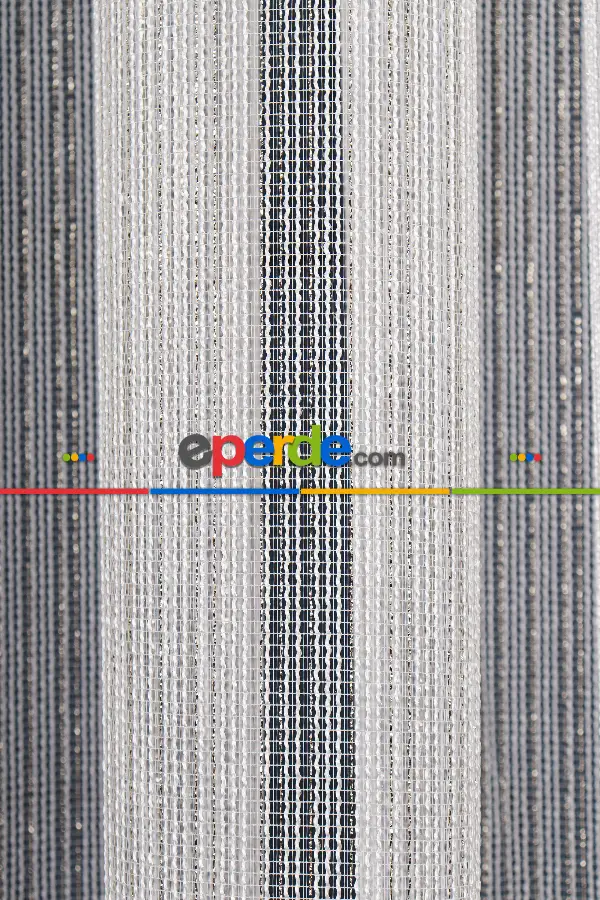 Zümrüt Altın Simli Düz Tül Perde