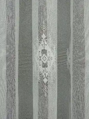 Ekru Serpme Kilim Desenli Özel Örme Dokulu Tül Perde- Ekru