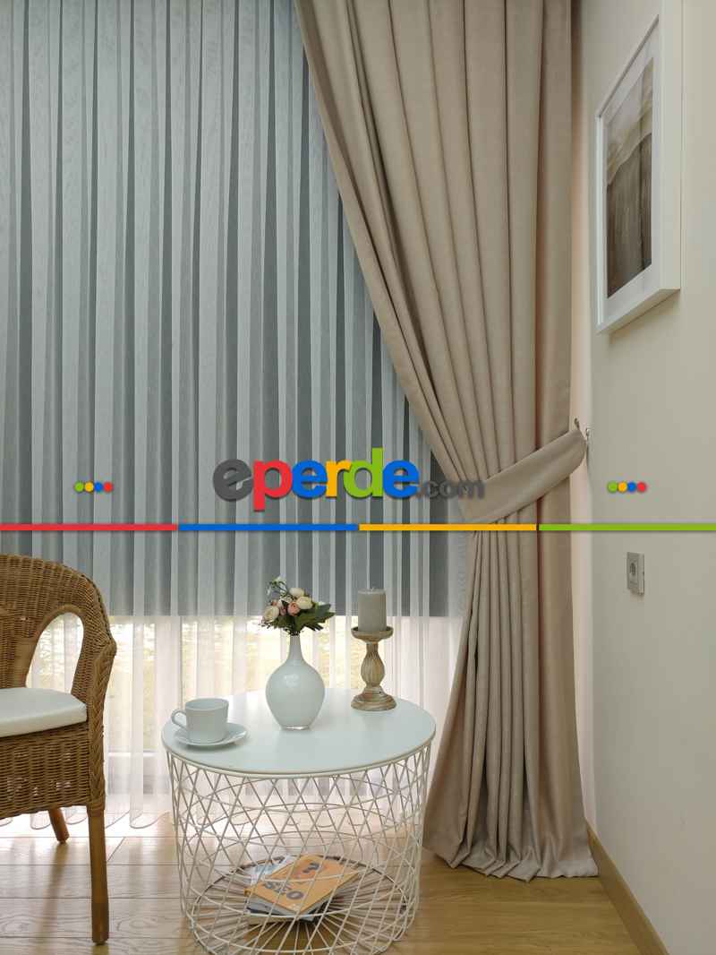 Fon Perde (150)- Krem Bej