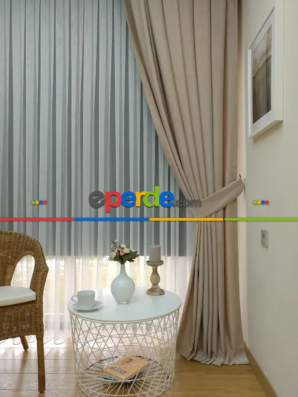 Fon Perde (150)- Krem Bej