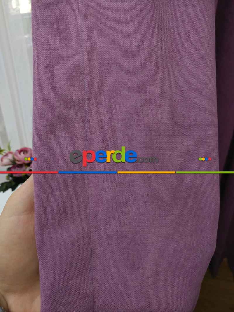 Eflatun Düz Fon Perde - Eflatun