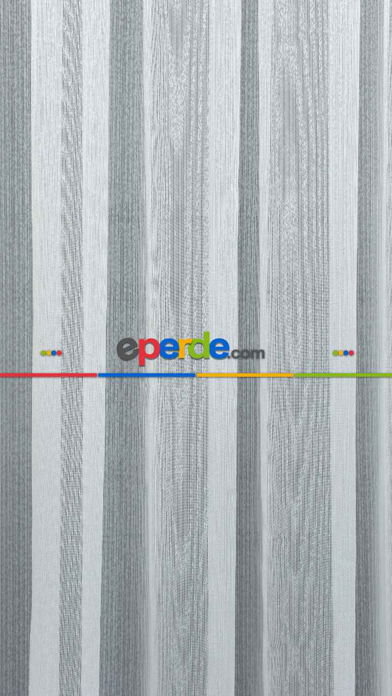 Ekru Sık Dokulu Çizgili Moderin Düz Tül Perde- Ekru