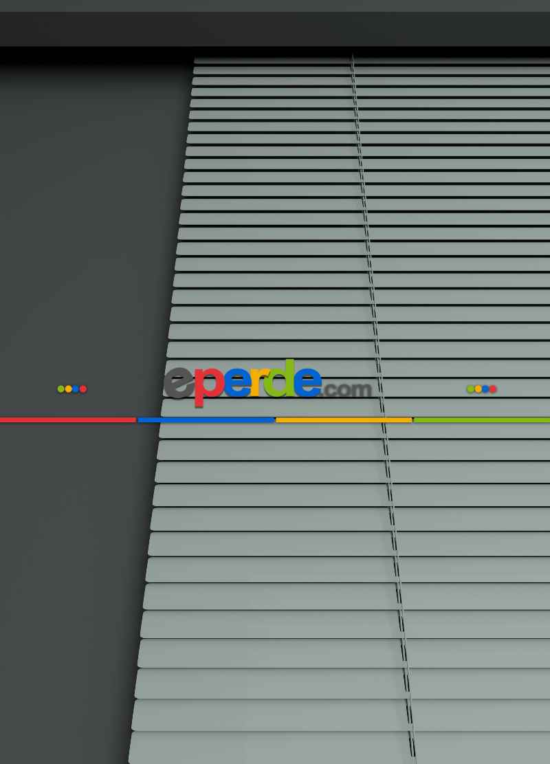 Mutfak - 1. Kalite Gri-füme - Alüminyum Jaluzi Perde - 25mm Kalınlığında