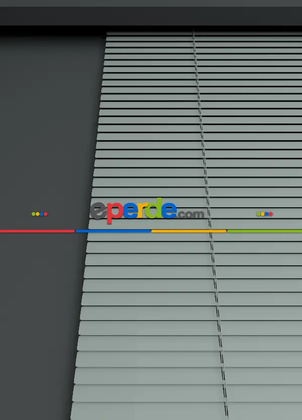 Mutfak - 1. Kalite Gri-füme - Alüminyum Jaluzi Perde - 25mm Kalınlığında