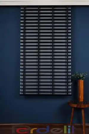 Perdelit Siyah 50mm Silüet Kumaş Jaluzi Perde