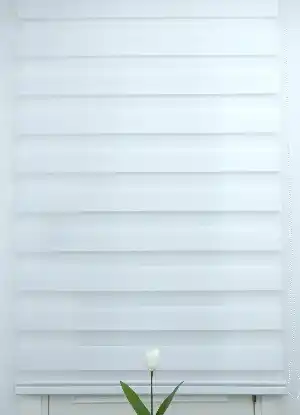 Zebra Perde-tual Beyaz Renk Düz Zebra Perde- Beyaz