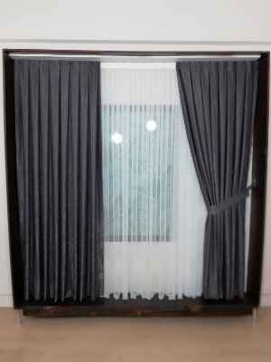 Soft Koyu Gri Fon Perde- Gri Koyu