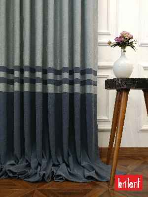 Brillant Süet Pano Fon Perde 180cm Yeni Sezon- Mavi Grimsi-antrasit