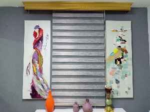 Salon Zebra - Bambu Zebra 2021 Sezonu Gri Kırçıllı A Kalite Bambu Zebra Perde- Gri-Füme-Antrasit