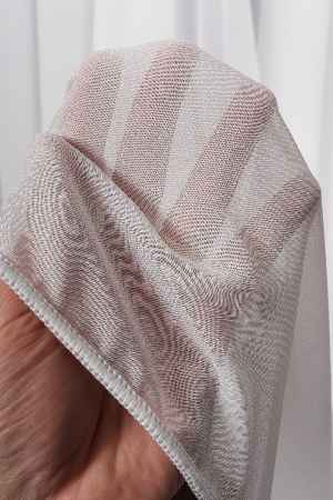 Krep Ekru Düz Tül Perde