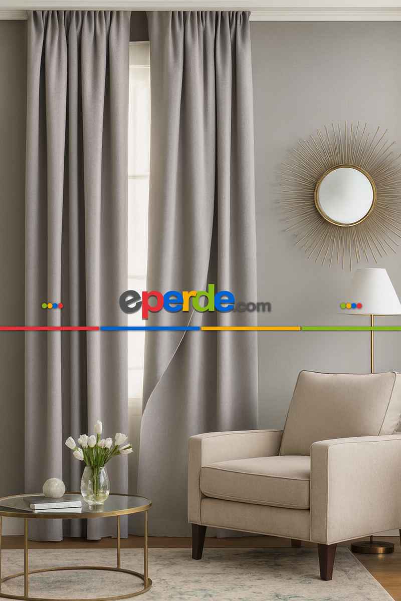 Chester Çift Taraflı Düz Fon Perde - 58 Renk Seçeneği