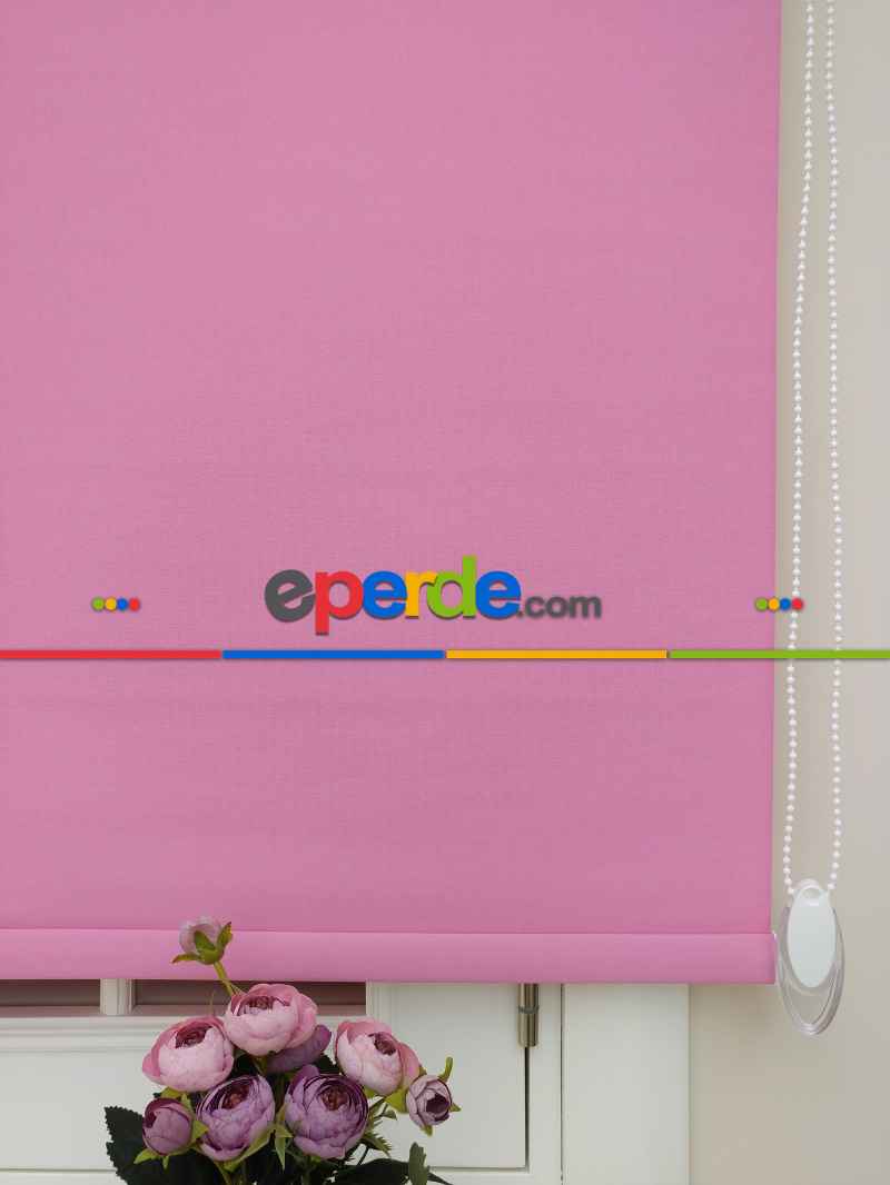 Yıkanabilir Pvc Mat Stor Perde - Pembe 1. Kalite- Pembe
