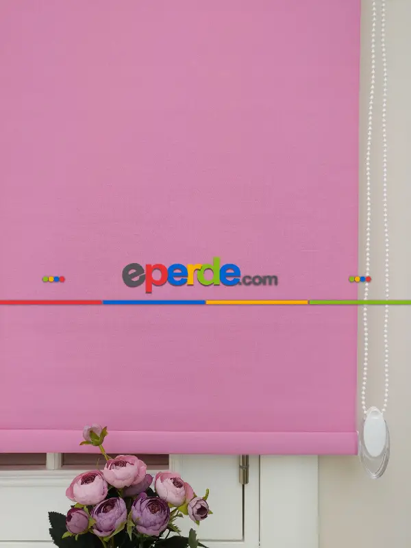 Yıkanabilir Pvc Mat Stor Perde - Pembe 1. Kalite- Pembe