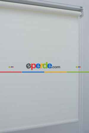 Salon Stor Perde - Açık Krem Polyester Stor Perde 1. Kalite- Krem Açık