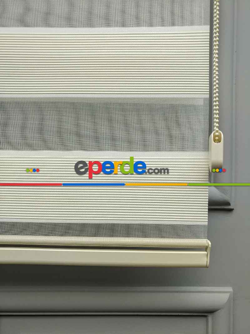 Mutfak - 2021 Sezonu - Zebra Perde - Micro Plise Zebra Perde- Krem Açık