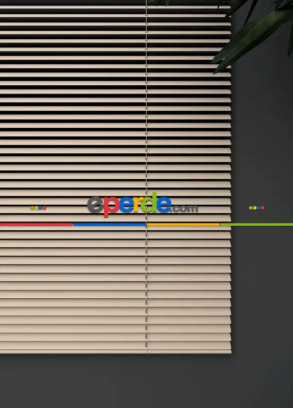 Mutfak - 1. Kalite Açık Yavruağzı - Alüminyum Jaluzi Perde - 25mm Kalınlığında