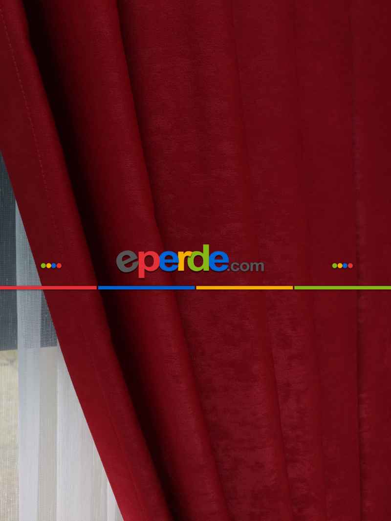 Soft Kırmızı Fon Perde (150)- Kırmızı