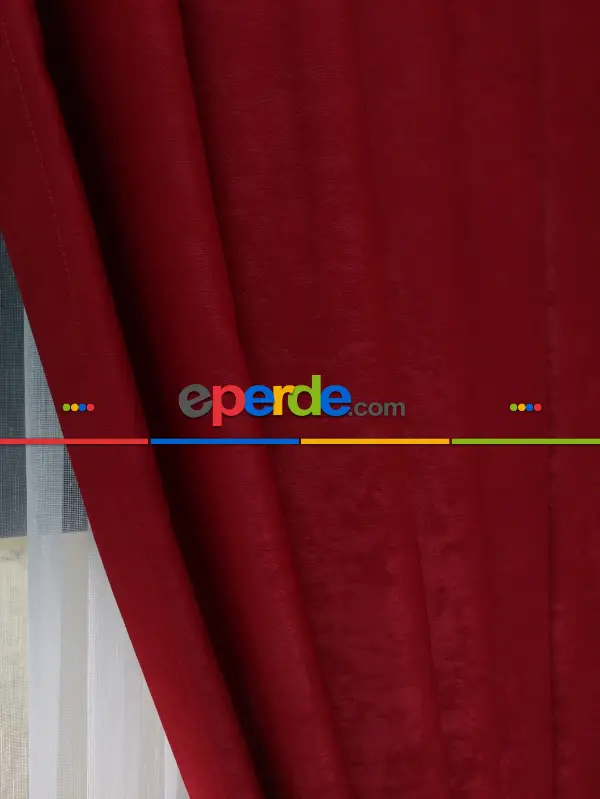 Soft Kırmızı Fon Perde (150)- Kırmızı