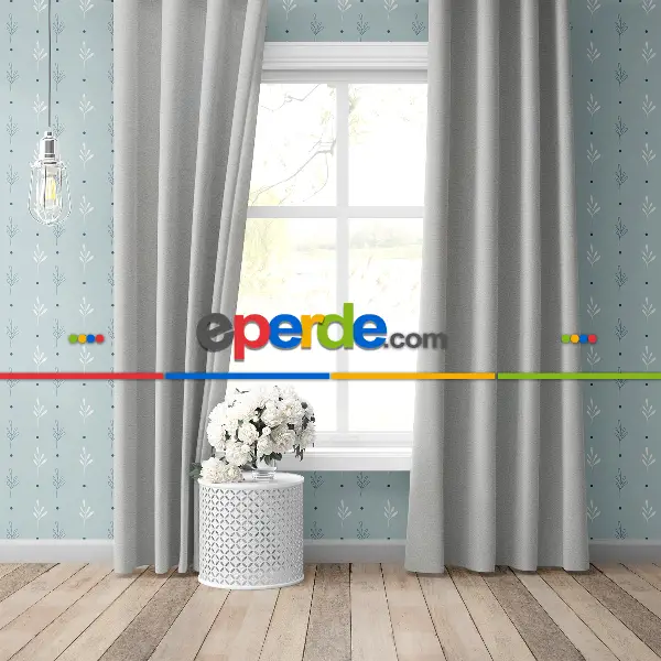 Blackout Karartma Tek Kanat Fon Perde Açık Gri