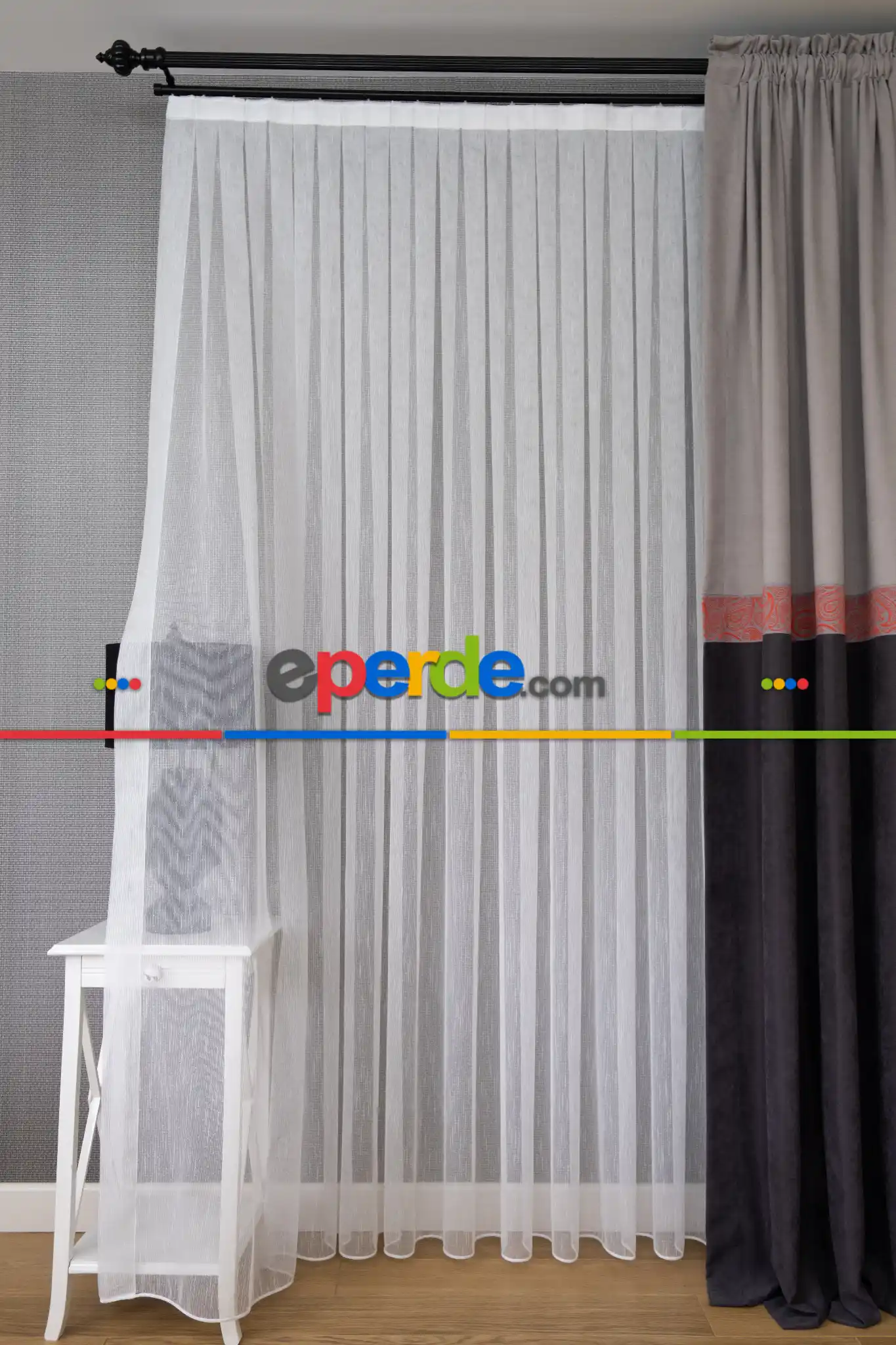 Salon Tül - Ütü İstemeyen Şantuk Birinci Kalite Tül Ekru Renk Kırık Beyaz- Ekru