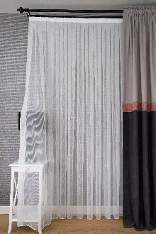 Yatak Odası - Ütü İstemeyen Şantuk Birinci Kalite Tül Ekru Renk Kırık Beyaz- Ekru