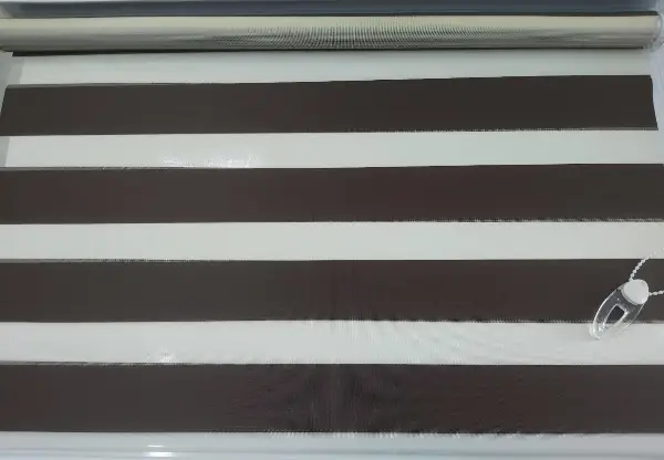 Brillant Koyu Kahve Zebra Perde- Kahve Koyu