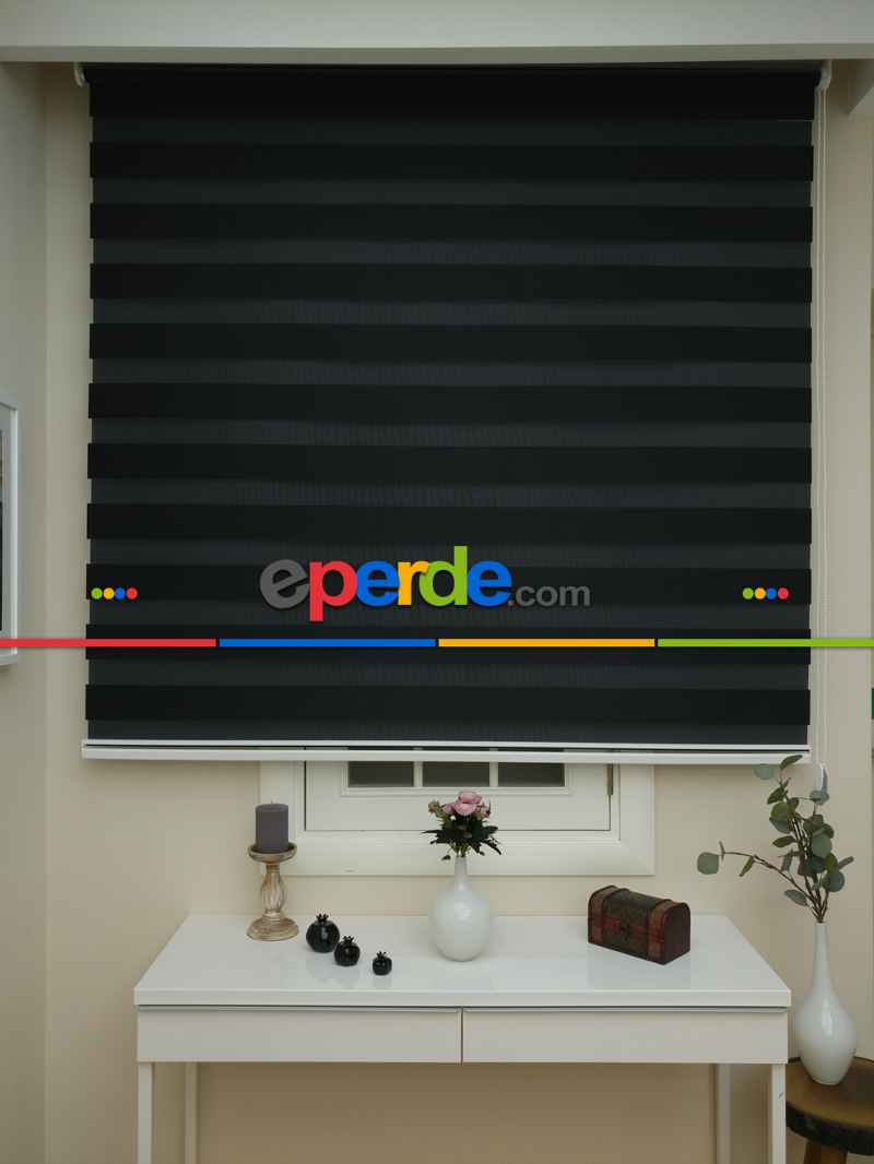 Zebra Perde - Düz Zebra Zebra ( Eco Serisi )- Siyah