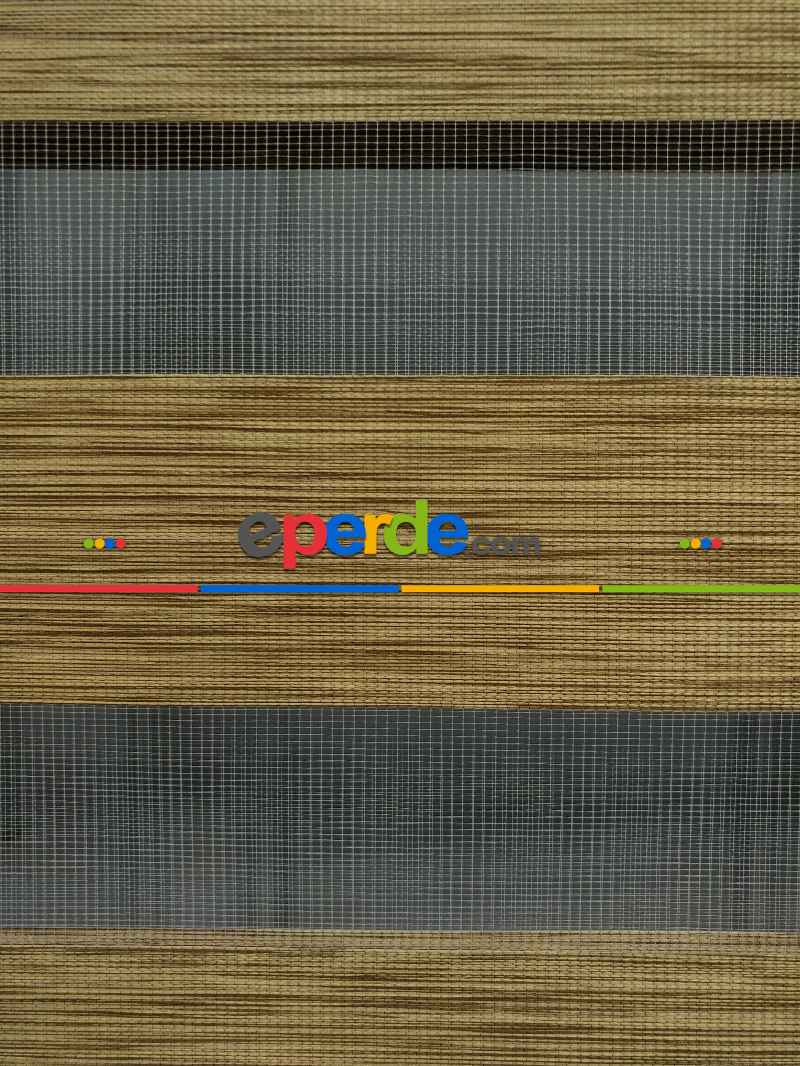 2025 Sezonu - Zebra Perde - Bambu Zebra Perde- Kahve Venge