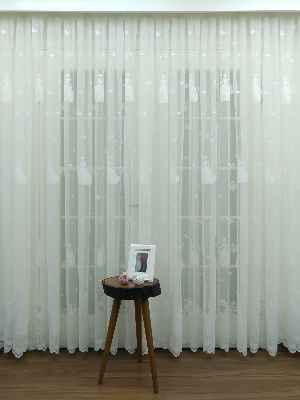 Çocuk Odası Tül Perde - Prenses Sindrella Desenli Tül Perde- Ekru