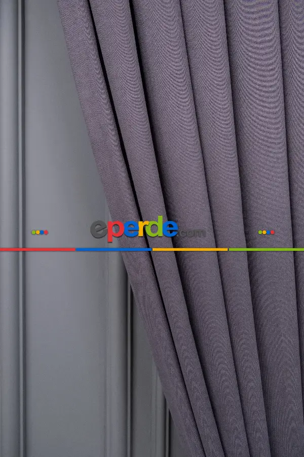 Atirasit Gri Düz Fon Perde Dökümlü Fon Perde