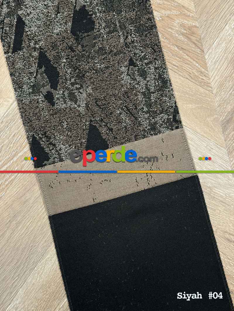 Salon - 6 Farklı Renk Orta Pano Desenli Jakar Dokuma Fon Perde, Premium Kalite Seri 100cm X 1cm 