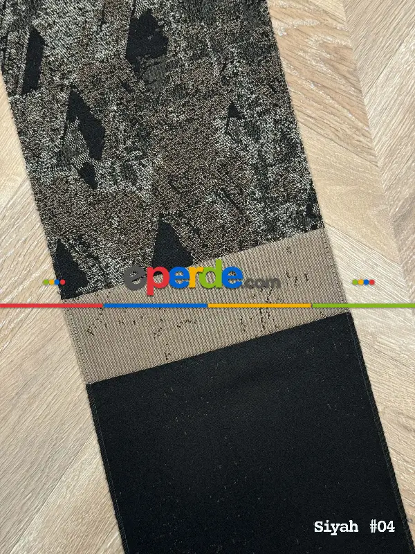 Yatak Odası - 6 Farklı Renk Orta Pano Desenli Jakar Dokuma Fon Perde, Premium Kalite Seri 100cm X 1cm 