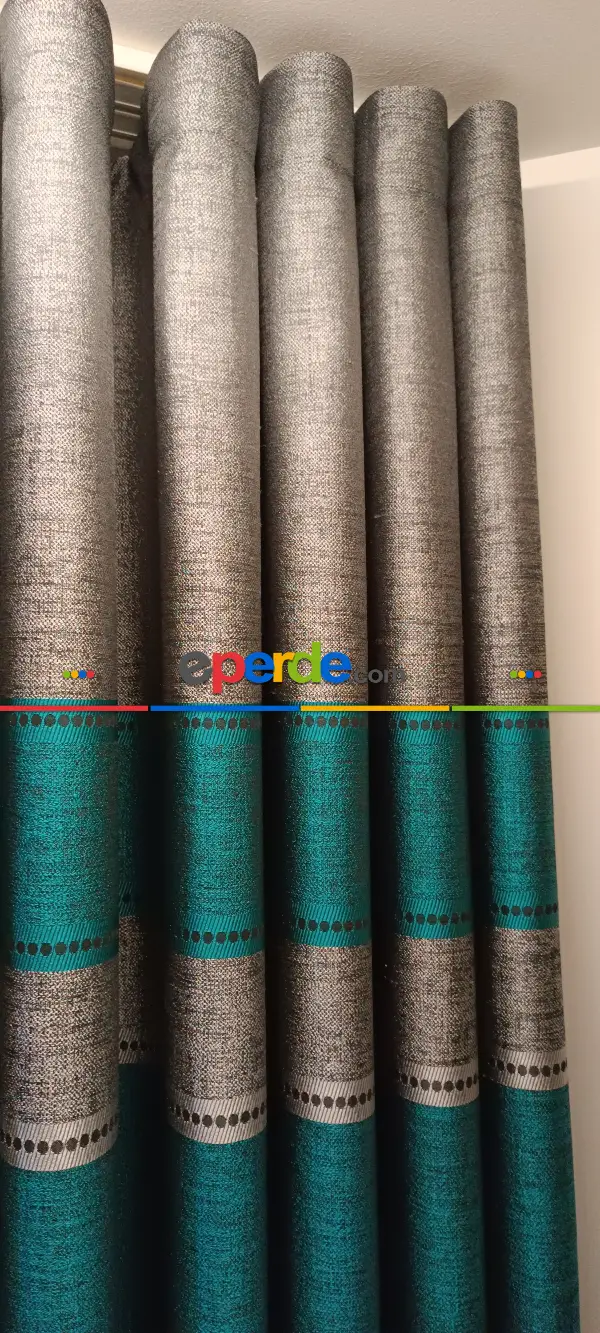 Modern Desenli Fon Perde 50cm X 1cm 