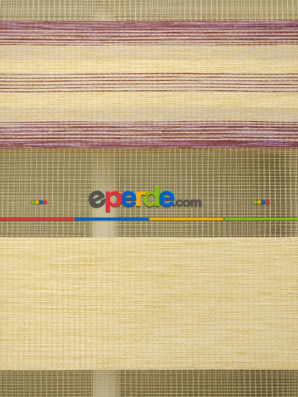 Zebra Perde - Caprice Bej-mor-eflatun Renk Bambu (geçiş Zeminli)- Bej-mor-eflatun