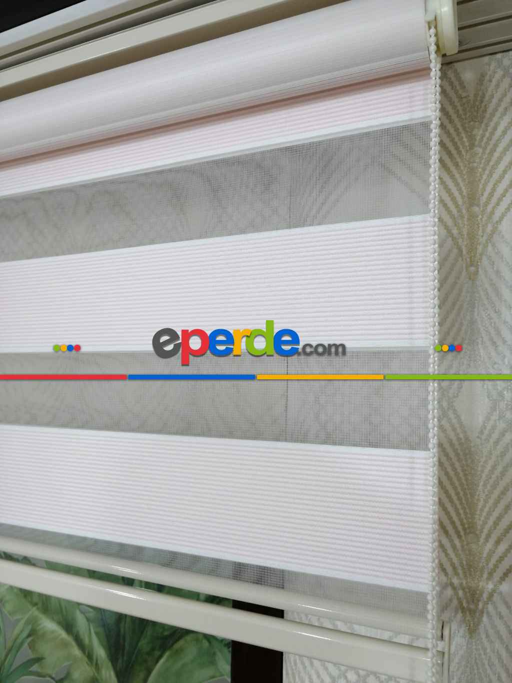 Salon Zebra Perde - Zebra Perde Micro Pliseli Pudra- Pudra